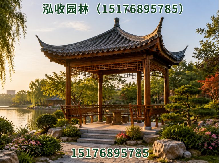 果洛防腐木凉亭展示图
